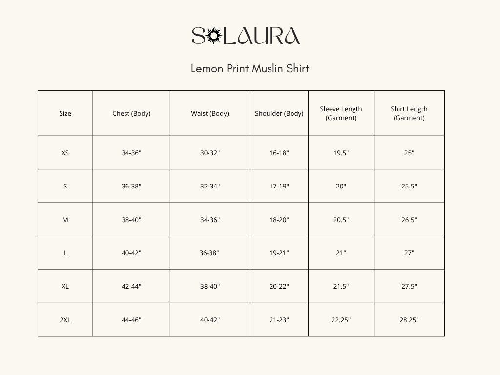 Lemon Print Muslin Shirt