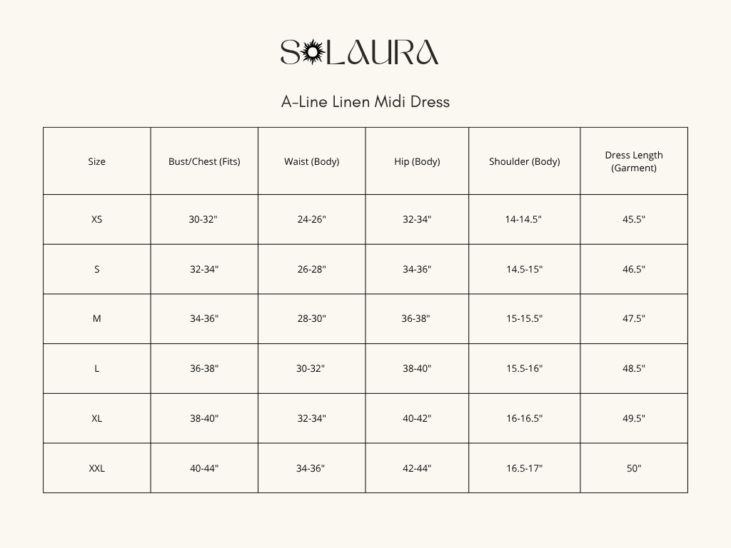 A-Line Linen Midi Dress