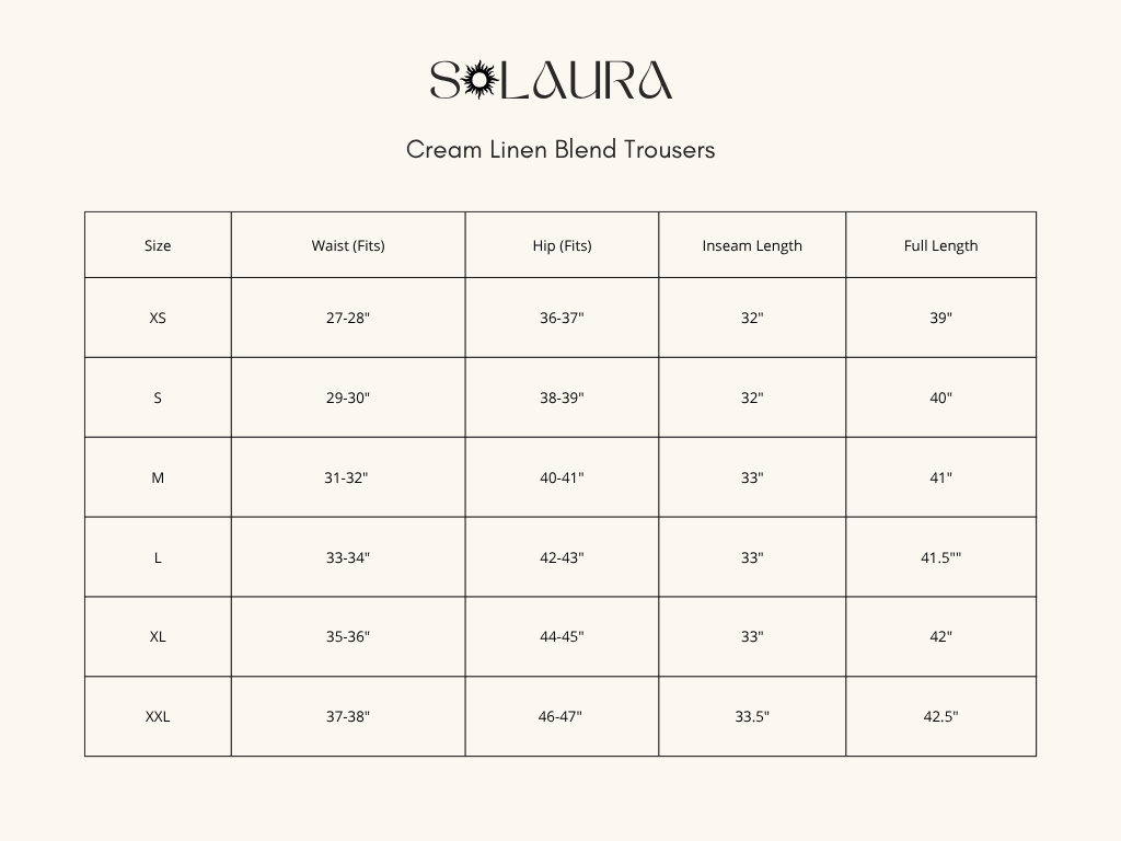 Cream Linen Blend Trousers