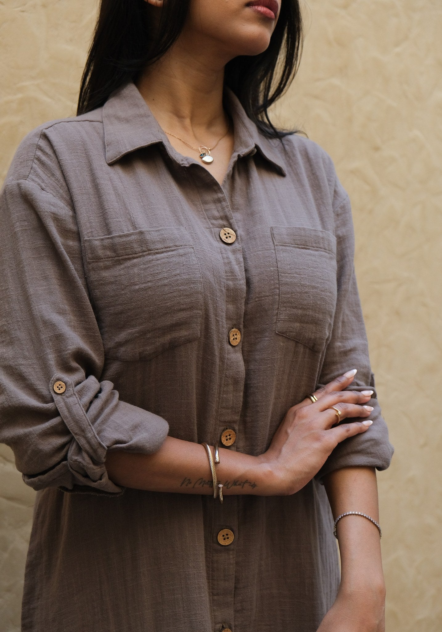 Signature Muslin Shirt Dress
